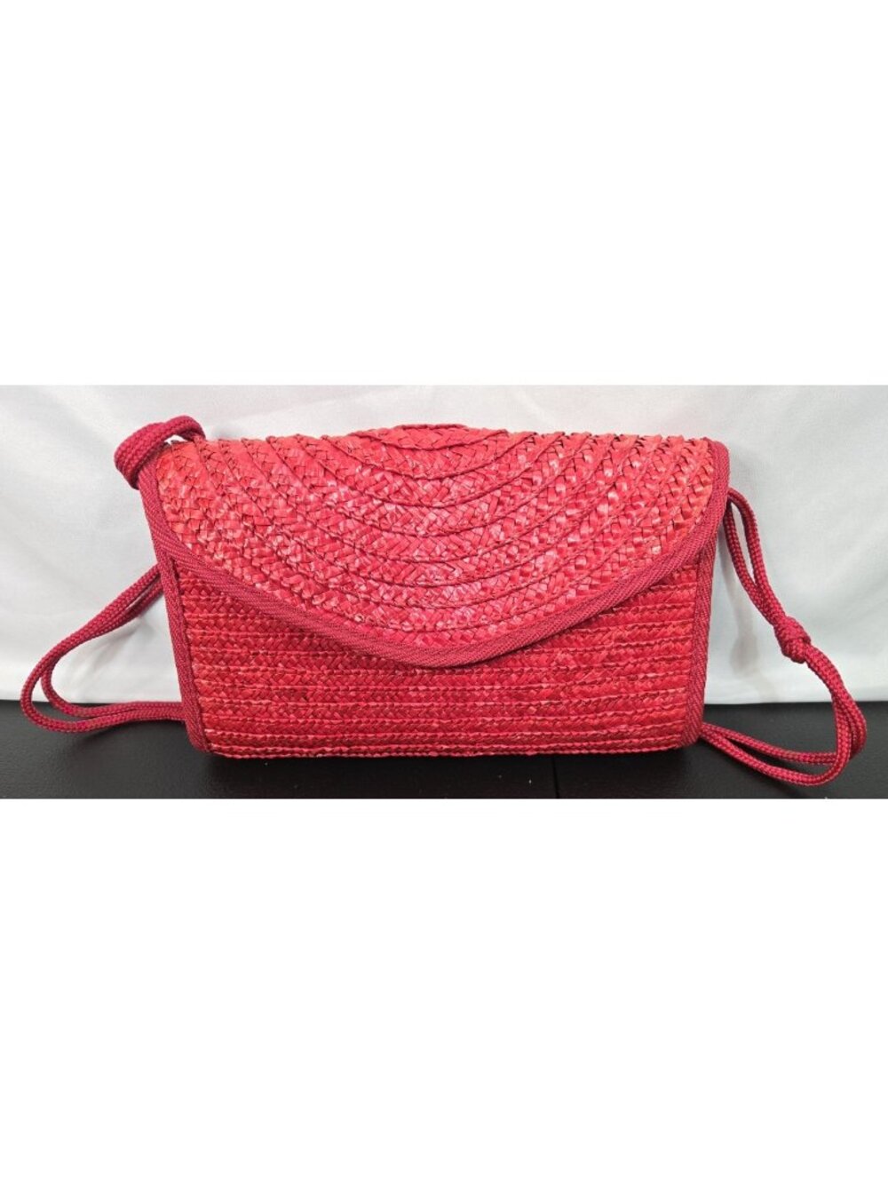 Croft and Barrows Red Straw Purse New With Tags Handmade